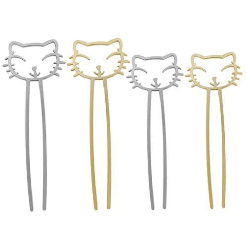 Épingle à cheveux pour chignons forme chat | Accessoires de coiffure femme