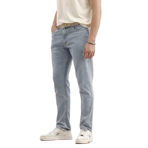 Image of WROGN Men's Cotton Stretch Jeans | Solid | Slim Fit