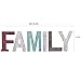 Y&Me Rustic Wood Family Sign, Decorative Wooden Block Word Signs, Freestanding Wooden Letters, Rustic Family Signs for Home Decor,Christmas Gift 17.5 x 6 Inch, Multicolor (Family)