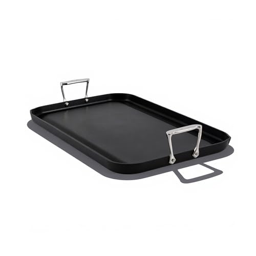All-Clad HA1 Hard Anodized Nonstick Griddle 13x20 Inch Oven Broiler Safe 500F Pots and Pans, Cookware Black by All-Clad - Used condition - US$78.96