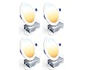 Veriligt 4 Pack 6 Inch LED Recessed Light, Dimmable, Damp Rated, 5CCT Selectable, 12W 1200LM, 120V, Silm Canless Wafer Ceiling Light, ETL&FCC