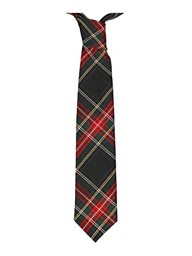 Cookie's Boys' Traditional 4-in-Hand Necktie - black/red/white/gold *plaid