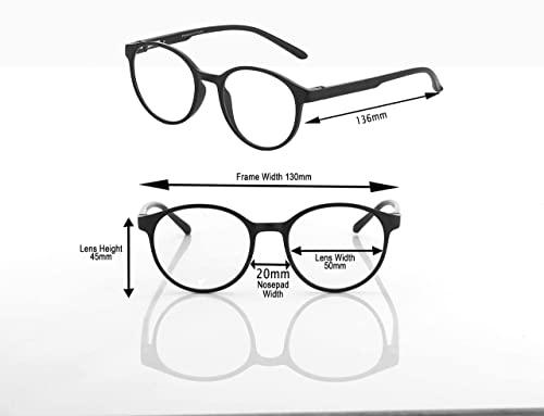 OCULY Round Stylish Blue Cut Computer Glasses for Eye Protection & Strain|Zero Power, AntiGlare, 100% UV and Blue Light… - Image 3