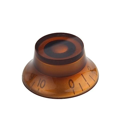 PartyKindom 2sets 10 Grid Volume Digital Scale Display Knobs Control Amplifier Knobs for Electric Guitar Bass Amber 4pcs*2
