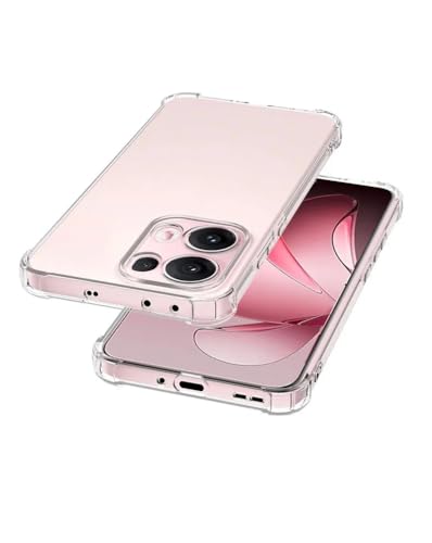 Image of REALCASE Silicone Oppo Reno 13 5G Back Cover Case, Scratch Resistant Protective Crystal Clear Transparent Shock Proof Bumper Back Cover Case for Oppo Reno 13 5G