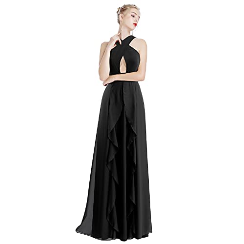 Image of Women Transformer Hi Low Evening Long Prom Dress Halter Convertible Multi Way Spaghetti Strap Wedding Cocktail Maxi Gown