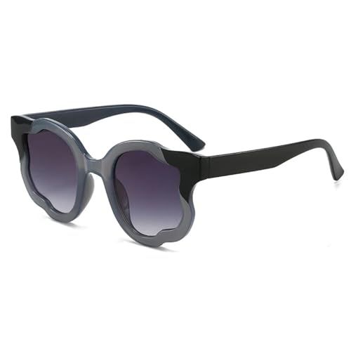 Lunettes de soleil irrégulières rétro mode vintage pour dames avec verres teintés dégradés