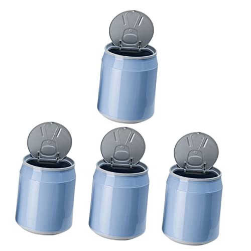 iplusmile 4Pcs Canettes Poubelle De Bureau Poubelle De Bureau Poubelle De Bureau Bacs avec Couvercles Petite Poubelle De Comptoir Poubelle De Bureau Mini Poubelle Fille Canettes en
