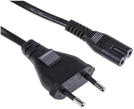 AIWA 1.5 meter EU European Plug to Fig Figure 8 Mains Cable Lead/Travel Ada pter/Travel Accessory/Black EU C7 F8 CORD