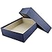 Hochwertige Aufbewahrungs- und Geschenkboxen - 1 Stück - DIN A4 - Dunkelblau (Blau) bezogen - 302 x 213 x 70 mm