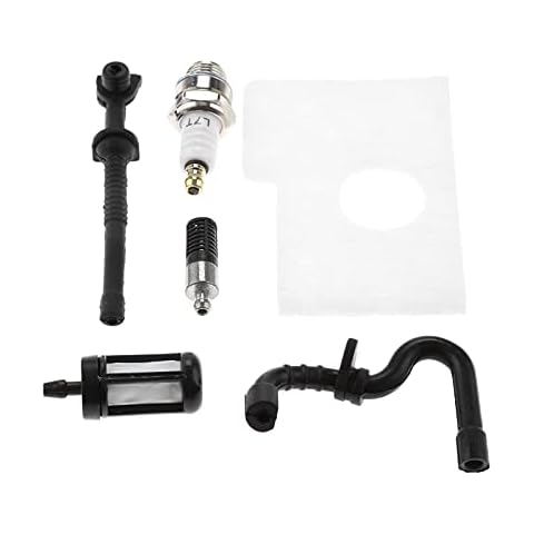 bowarepro Spark Plug Kit Air Fuel Filter Oil Line Hose Tube Spark Plug for Stihl 017 018 MS170 Chainsaw Parts Stihl Service kit Oil Line Hose Tube Replace # 1130 030 2004/1130 124 0800 Cover