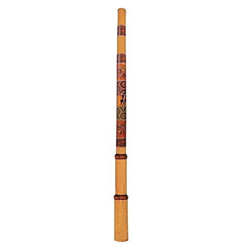 Didgeridoo Bambus in Teleskopform mit Dotpaintbemalung und 120cm Länge kräftiger warmer bassiger Ton mit wenig Obertönen Holzblasinstrument