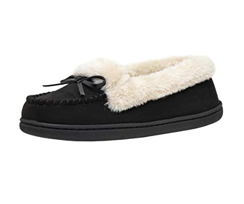 CUSHIONAIRE Women's Sierra Moccasin Slipper +Memory Foam