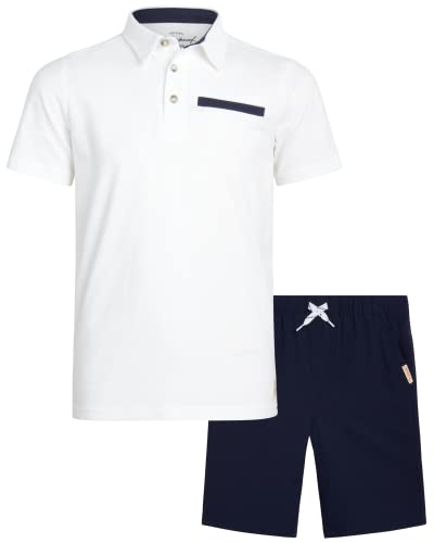 Image of Weatherproof Vintage Boys' Shorts Set - 2 Piece Short-Sleeve Polo Shirt and Tech Shorts (Size: 2T-8)