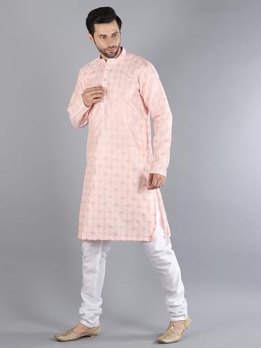 Image of Uri and MacKenzie Embroidery Silk Men's Kurta Pyjama Set