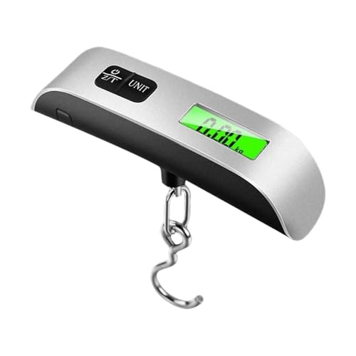 50kg/110lb Electronic Portable Hanging Scale - 5-Piece Set with LCD Display for Travel, Luggage, Camping, Fishing, and Home Use - Accurate Weight Measurement