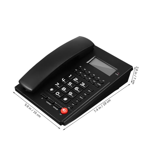 Téléphone fixe de bureau STOBOK avec écran clair et volume réglable - 2