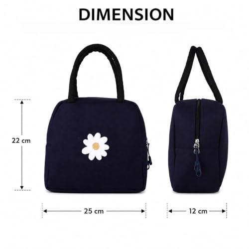 Image of ENSAC Lunch Bag for Men & Women | Tiffin Bag with Zip Closure & Double Handle | Reusable Hot & Cold Lunch Box Carry Bag for Office, School, Travel & Daily Use