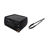 Tandoor Oven Mini Pizza Chapati Roti Lahmacun Manakish Naan Bread Maker Electric Tandoori Takeaway Kitchen Appliance Top Plate Aluminium Glass with Tongs Bundle