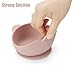 PandaEar 3 Pack Baby Bowls with Suction| Stay Put Silicone Food Bowl for Babies Kids Toddlers Infants| Food Grade Soft Safe BPA-Free Silicone (Pink)
