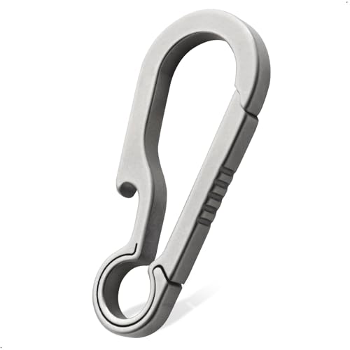 Image of Titanium Carabiner Keychain Clip, Minimalist Keychain Key Clip EDC Quick Release Hooks