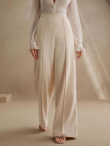 Image of KOTTY Women's Formal Wide Leg Pant Set with Tailored Fit for Office Wear, Casuals Styling, and Elegant Smart Casual Fashion