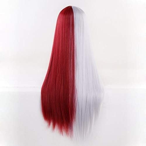 Anime Wig Todoroki Shoto Women Long Straight Wig Cosplay Costume Boku No Hero Academia Heat Resistan