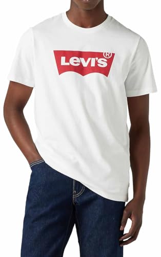 Levi's Herren Graphic Set-In Neck T-Shirt, Batwing Logo, White, S – Ansicht 2