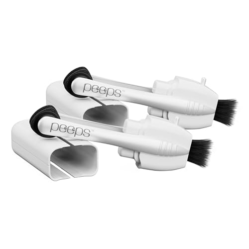 Image of CarbonKlean Peeps Eyeglass Lens Cleaner - Efficient and Durable Carbon Microfiber Technology - Exclusively Used by NASA - 500 Uses (White, 2 Count (Pack of 1))