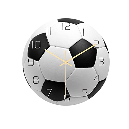 Baoblaze -Wanduhr aus Acryl, leise, Nicht tickende Wanduhr, Bürodekoration, Fußball Baoblaze -Wanduhr aus Acryl, leise, Nicht tickende Wanduhr, Bürodekoration, Fußball