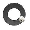 Ferrite Ring Magnet, 4In Dia, Big Round Circle Ceramic Magnets with Hole, Strong Large Donut Circular Magnetic Ring Heavy Duty for DIY, Crafts Speaker Creative Hobbies Science