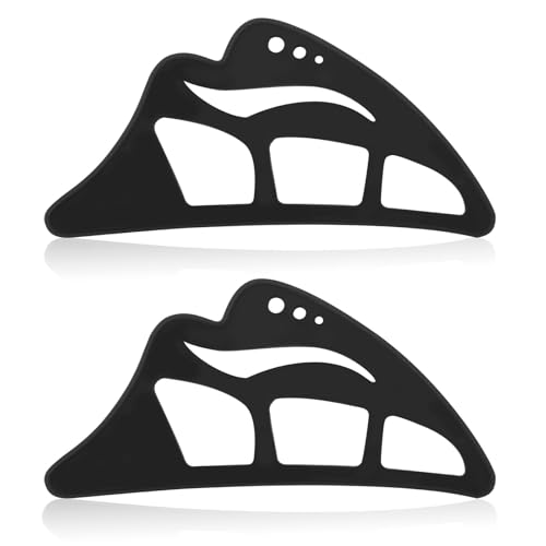 2 Plantillas Silicona para Delineador Ojos para Principiantes, Multifuncionales Herramienta Delinear Ojos Ala Guía Rápida Delinear Ojos Ala para Sombras Ojos Pestañas Línea Labios (Negra)