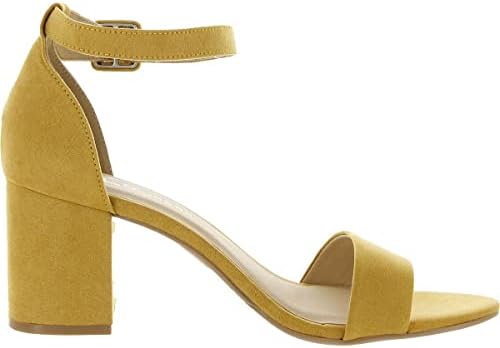 CL by Chinese Laundry Women's Jody Block Heeled Sandal, Mustard Suede, 10 M US | Image 1