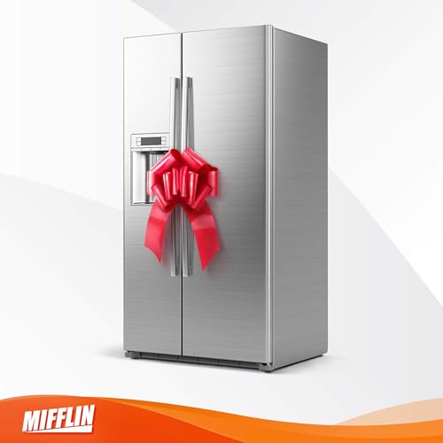 Mifflin-USA Big Car Bow (Red, 23 inch) Gift Bow, Giant Bow for Car, Birthday Bow, Huge Car Bow, Car Bows, Big Red Bow, Bow for Gifts, Christmas Bow for Cars, Gift Wrapping, Big Gift Bow