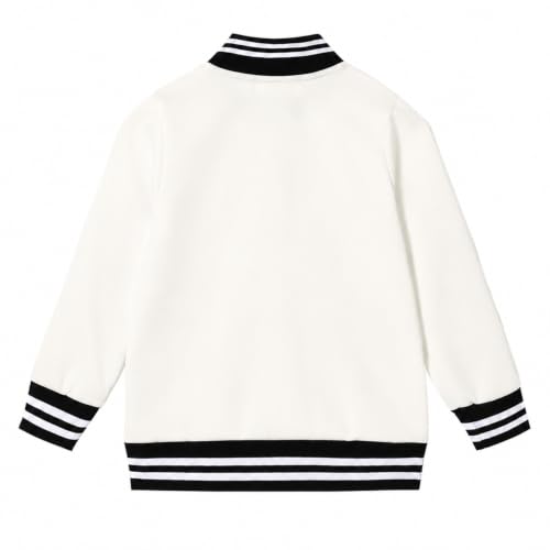 Image of LittleSpring Boys Girls Varsity Baseball Jacket Zip Up Bomber Jacket Thin 2-10Years