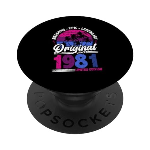 1981 Vintage Cumpleaños Retro Edición Limitada Hombres Mujer PopSockets PopGrip Intercambiable