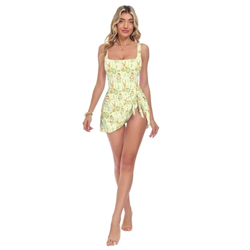 Maillot une pièce réglable style robe de bain amincissante pour femme