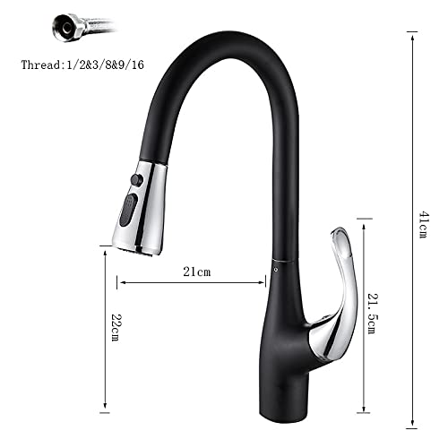 Rubinetti, Rubinetto per lavello da cucina per bar Agriturismo commerciale, Rubinetto da cucina con sensore touch intelligente estraibile in ottone, Rubinetto per acqua da cucina con sensore, Gru