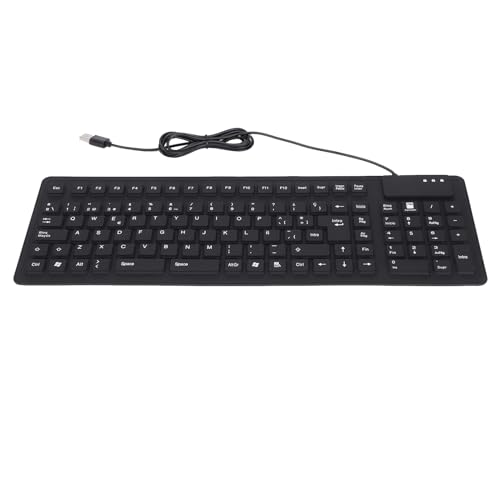 Teclado plegable de 108 teclas Aramox con cable USB y diseño silencioso 6