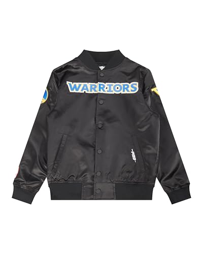 Chaqueta de satén de corte bomber Pro Standard NBA Classic negra para niños