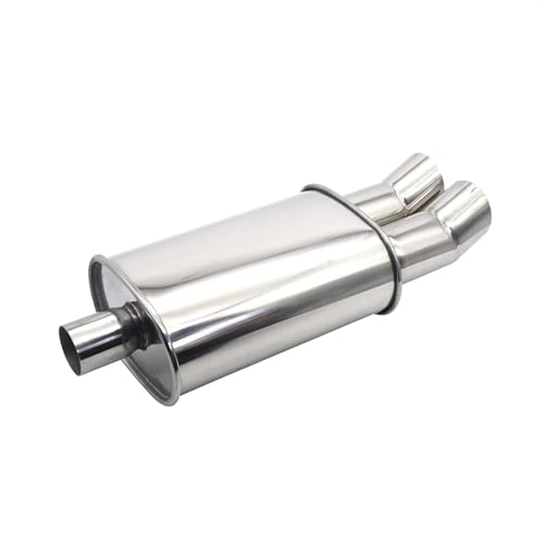 Embout d'échappement double sortie 76mm en acier pour réglage de voiture 63mm