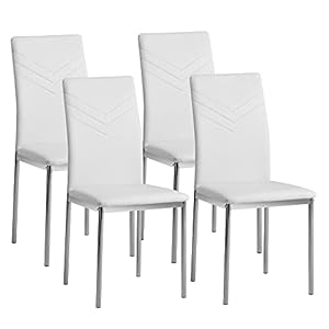 Albatros eetkamerstoelen VERONA, set van 4, wit