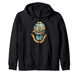 Photo Gallery steampunk nautical deep sea diver - casco subacqueo vintage felpa con cappuccio Photo Gallery steampunk nautical deep sea diver - casco subacqueo vintage felpa con cappuccio