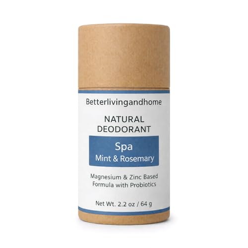 Image of Natural Deodorant Stick - 64 gm | Probiotics + Magnesium | Deodorant for Men & Women | Natural formula and Chemical free| Good for all skin types | Essential Oils Scented (Mint & Rosemary)
