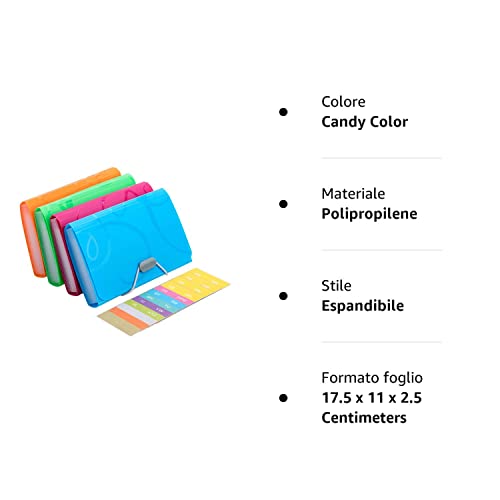 A6 Cartellina portadocumenti 4Pcs Espandibile