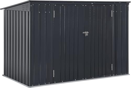 Juskys 3er Mülltonnenbox Namur 3 x 120 Liter Tonnen - 2m² - 2...