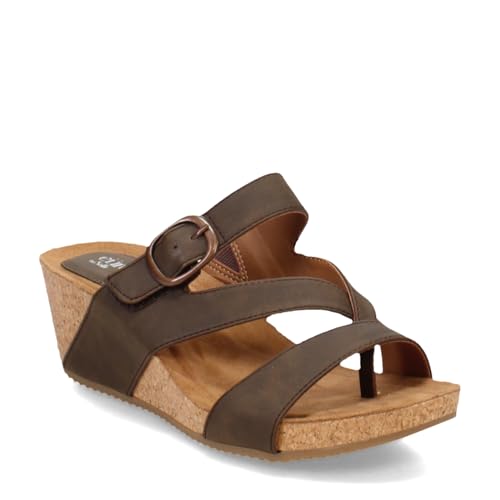 Sandales compensées de luxe Eurosoft by Sofft Emrie couleur moka 38 EU