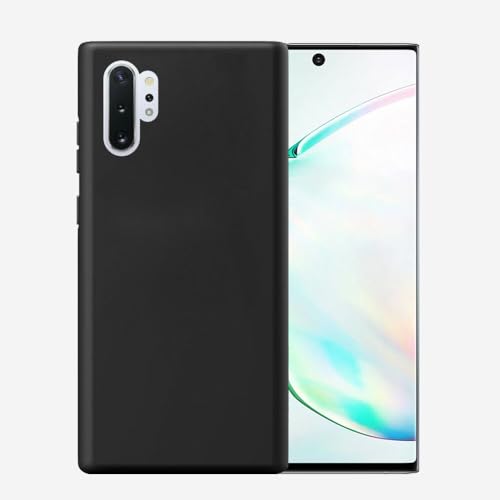 Koda | Galaxy Note 10+�iNote 10 Plus) �P�[�X Black �u���b�N �X�g���b�v�z�[���t�� �ϖ� �y�� �����h�~ �Ռ��z�� �ی�J�o�[ �V���R�� TPU�f�� �\�t�g�P�[�X