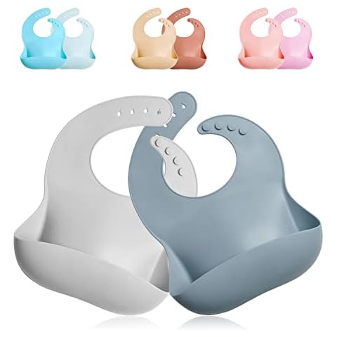 GODR7OY Baby Silicone Bibs with Food Catcher Cover