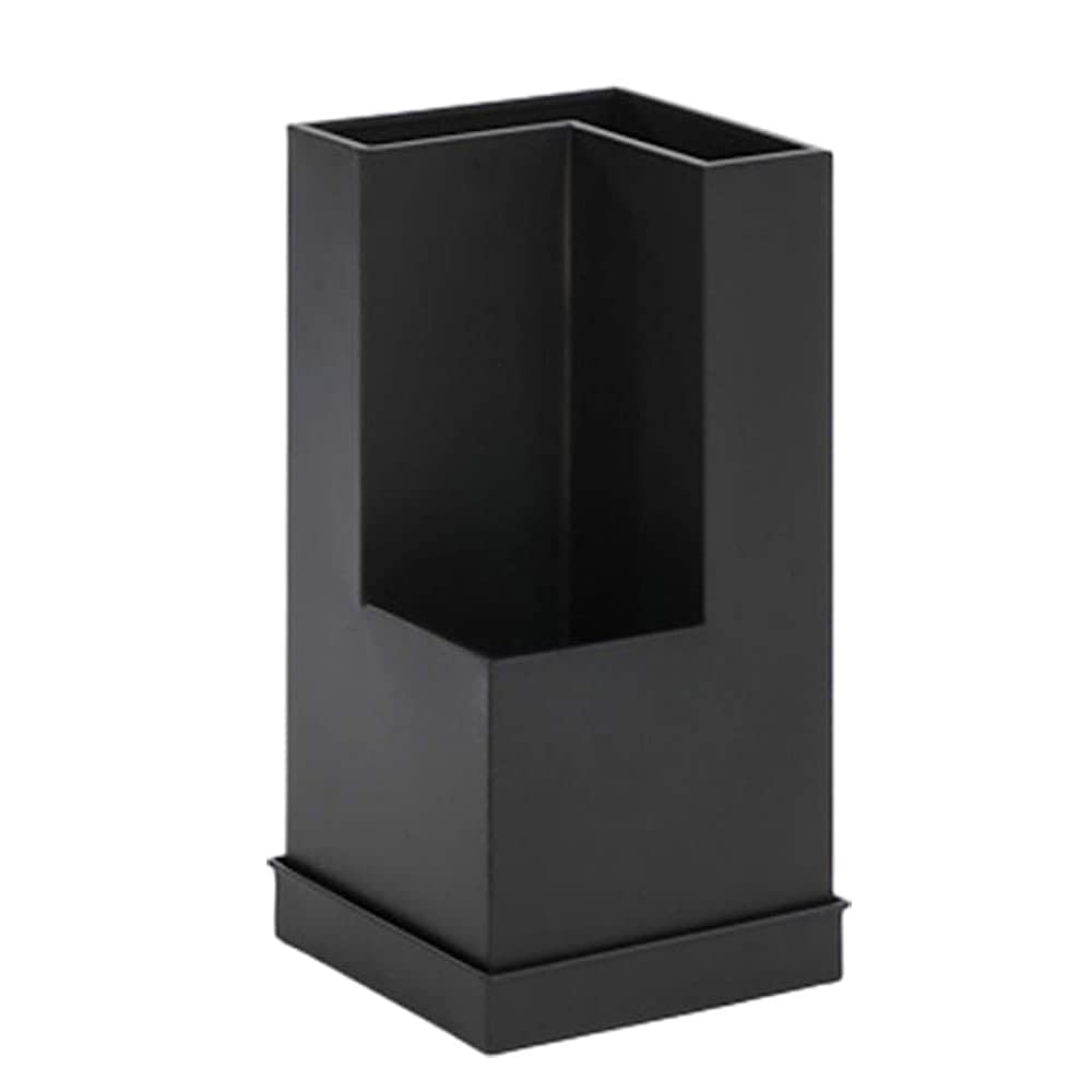 HYLYGFH Sturdy Metal Umbrella Stand with Removable Drip Tray - Stylish Umbrella Holder for Long & Short Umbrellas - Perfect Entryway nizer & Hallway Décor - Black